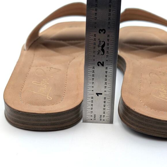 London Rag Zosaya Faux Zipper Detail Slide Sandal Women's White Size US9 EU40 - Picture 6 of 9